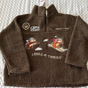Disney Brown 'Chill & Thrill' Sherpa Pullover Hoodie